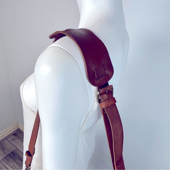 Madewell Cognac Leather Crossbody Shoulder Purse - Picture 3 of 17